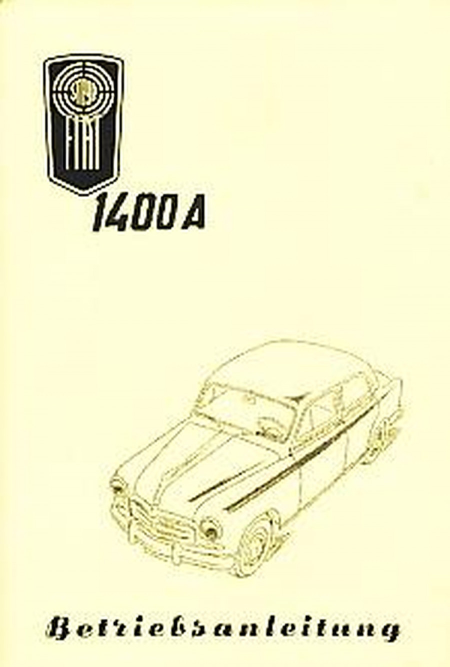 Steyr Fiat 1400 A, Betriebsanleitung