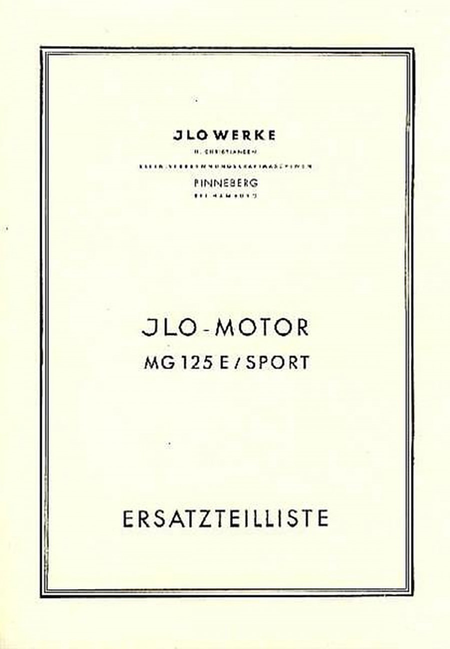 ILO Motor MG 125 E / Sport, Ersatzteilkatalog