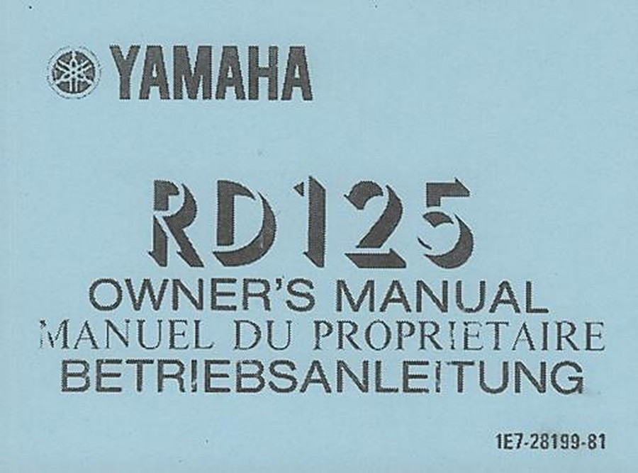 Yamaha RD 125, Betriebsanleitung