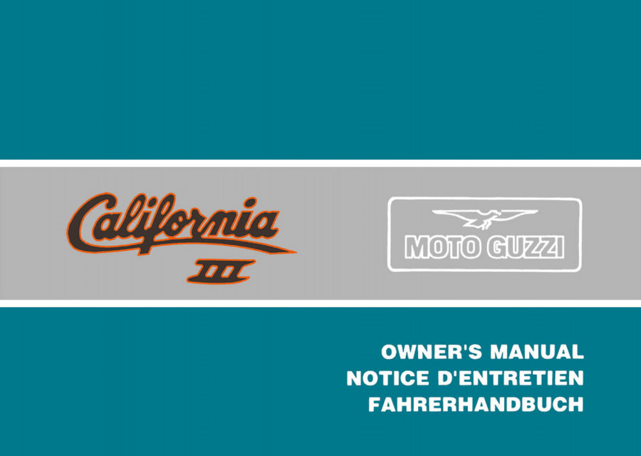 Moto Guzzi California III Betriebsanleitung