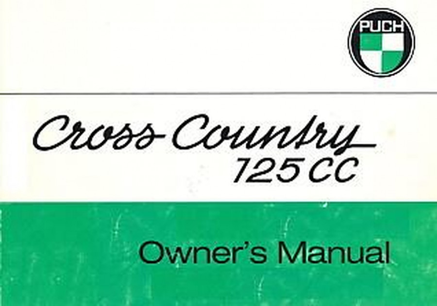 Puch Motorcycle Cross country 125 ccm, 6-speed, ownwes- and shop manual