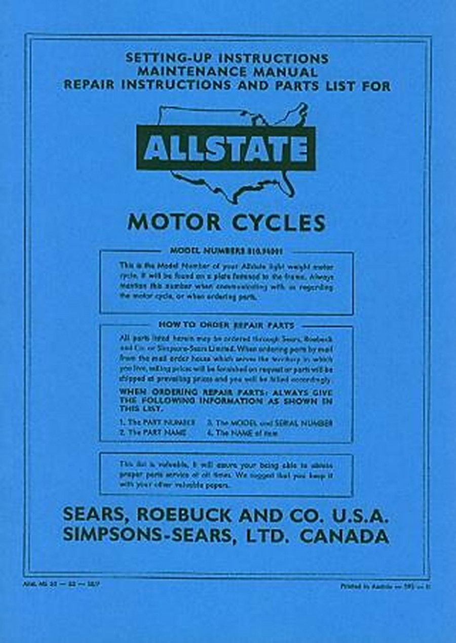 Puch Allstate Moped (USA) MS 50, model number 810.94001