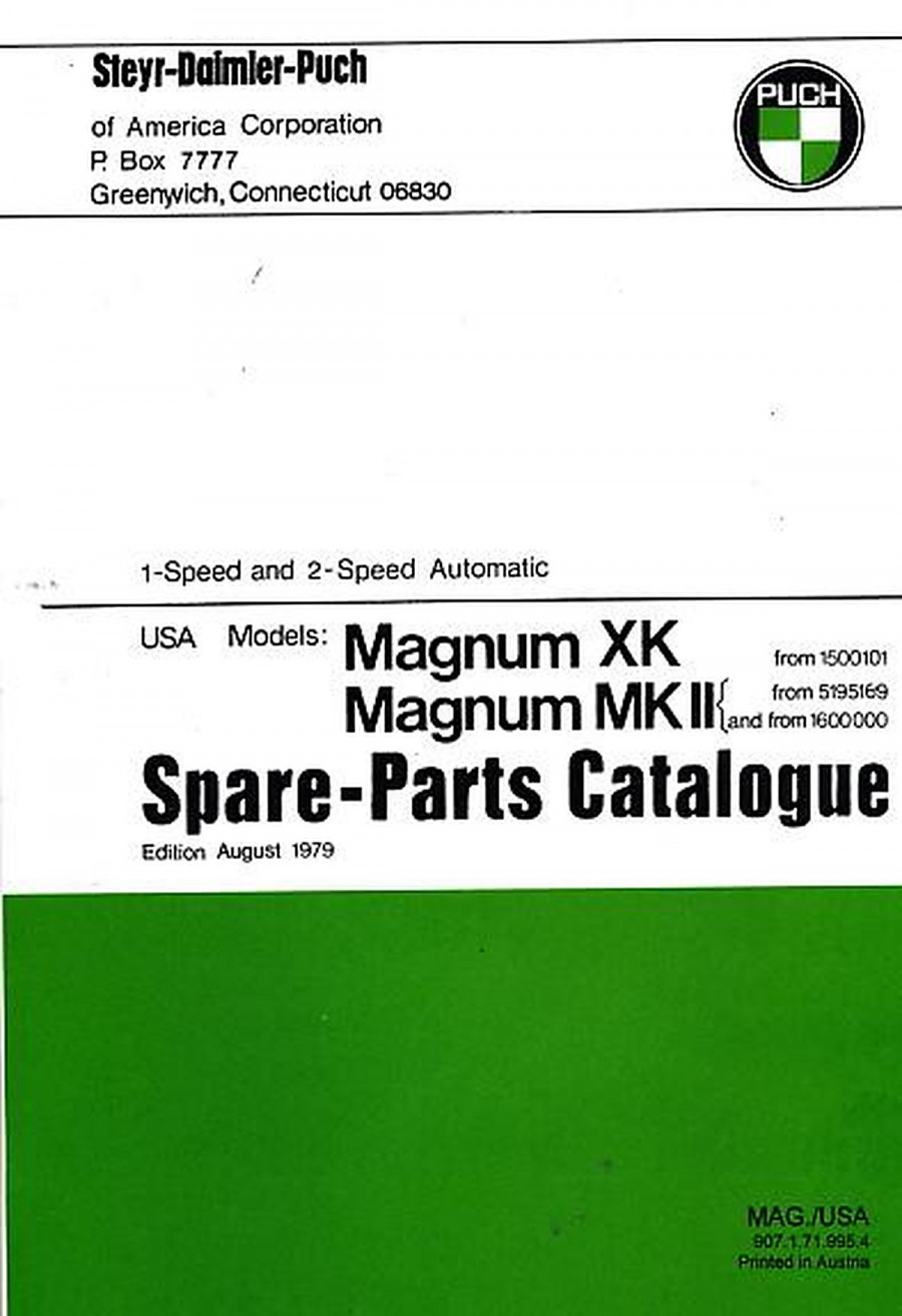 Puch Magnum XK and Magnum MK II, 1- and 2-speed-automatic, spare-parts-catalogue