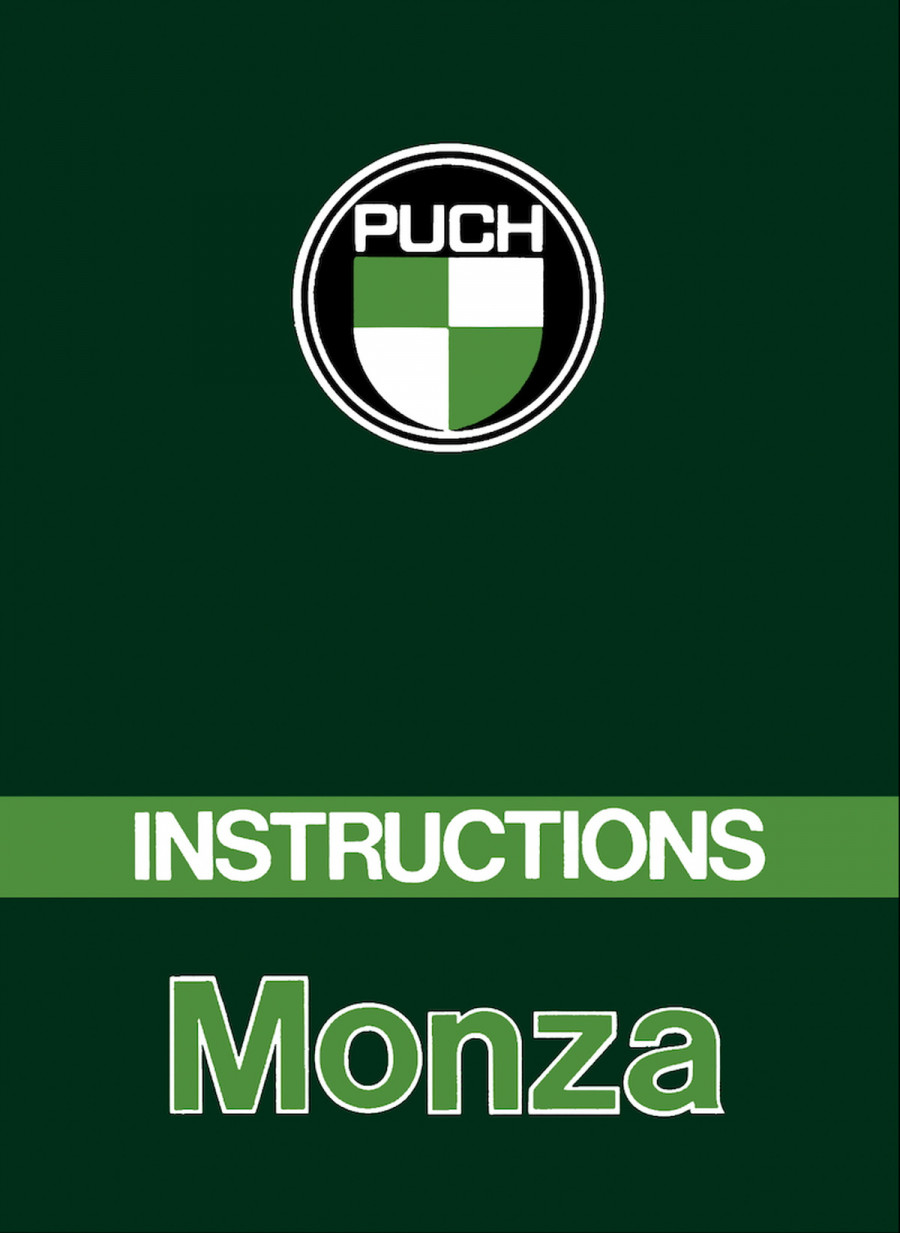 Puch Moped Monza Instructions