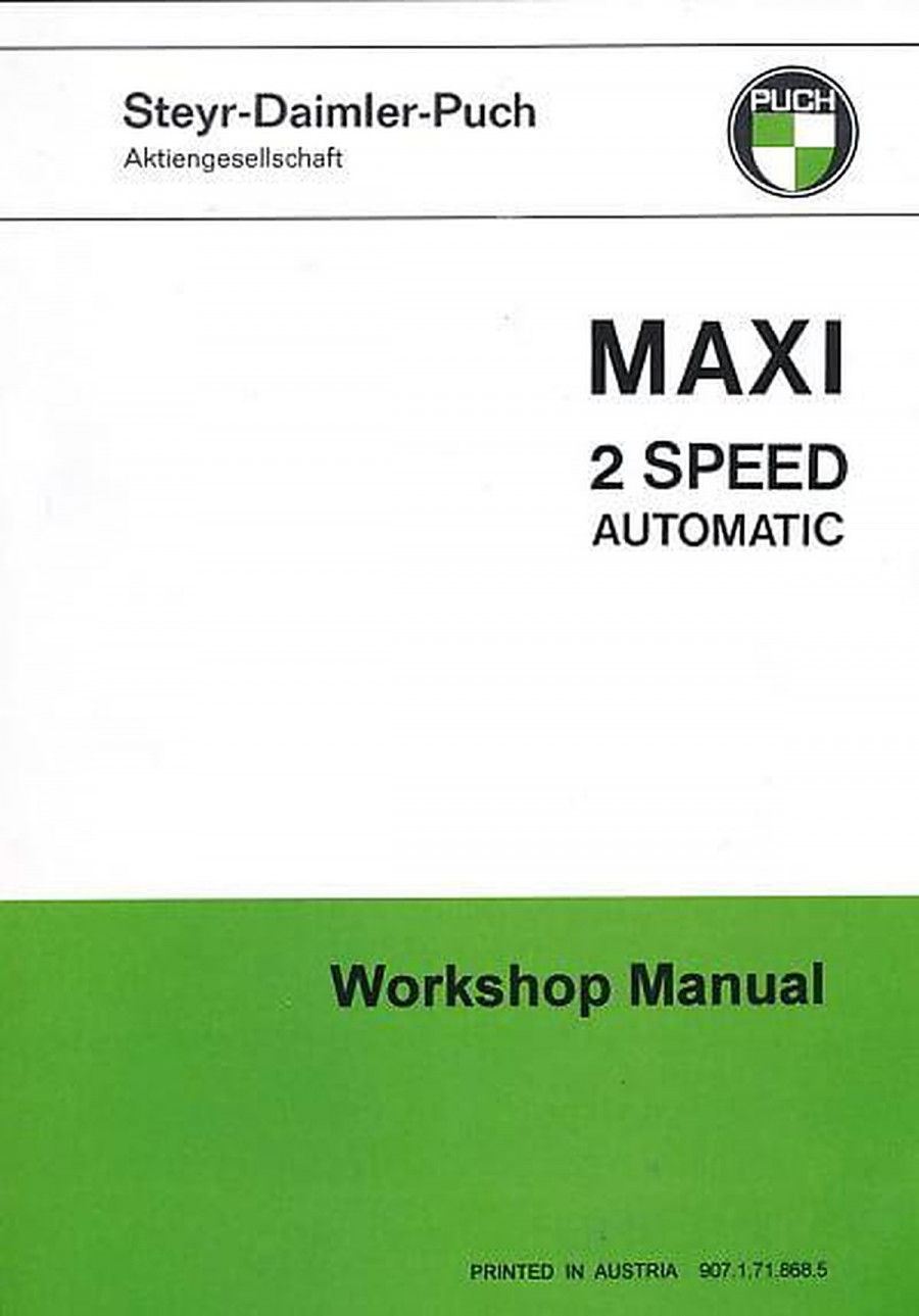 Puch Moped Maxi, (2-speed-automatic), workshop manual
