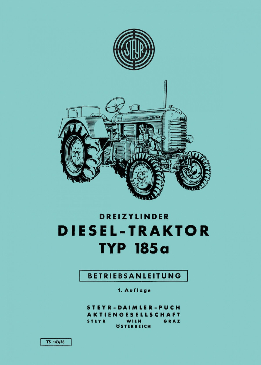 Steyr 185a Traktor Betriebsanleitung