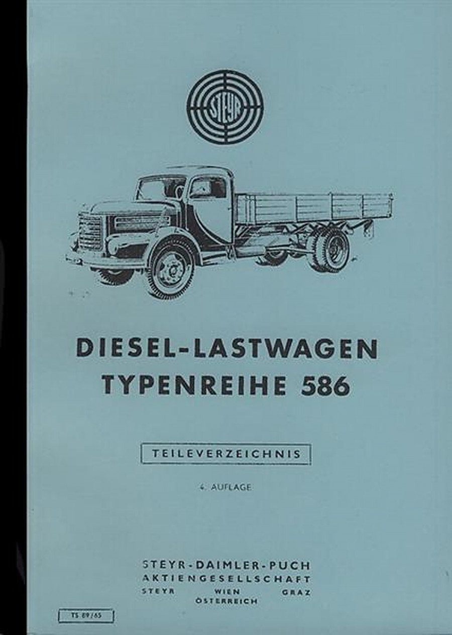 Steyr Diesel-Lastwagen, Typ 586, Ersatzteilkatalog