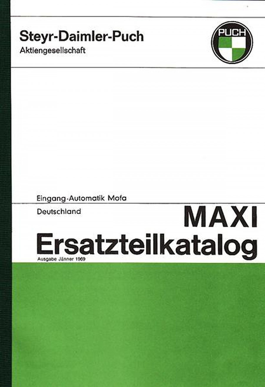 Puch Maxi, 1-Gang-Automatik, Ersatzteilkatalog, Deutschland