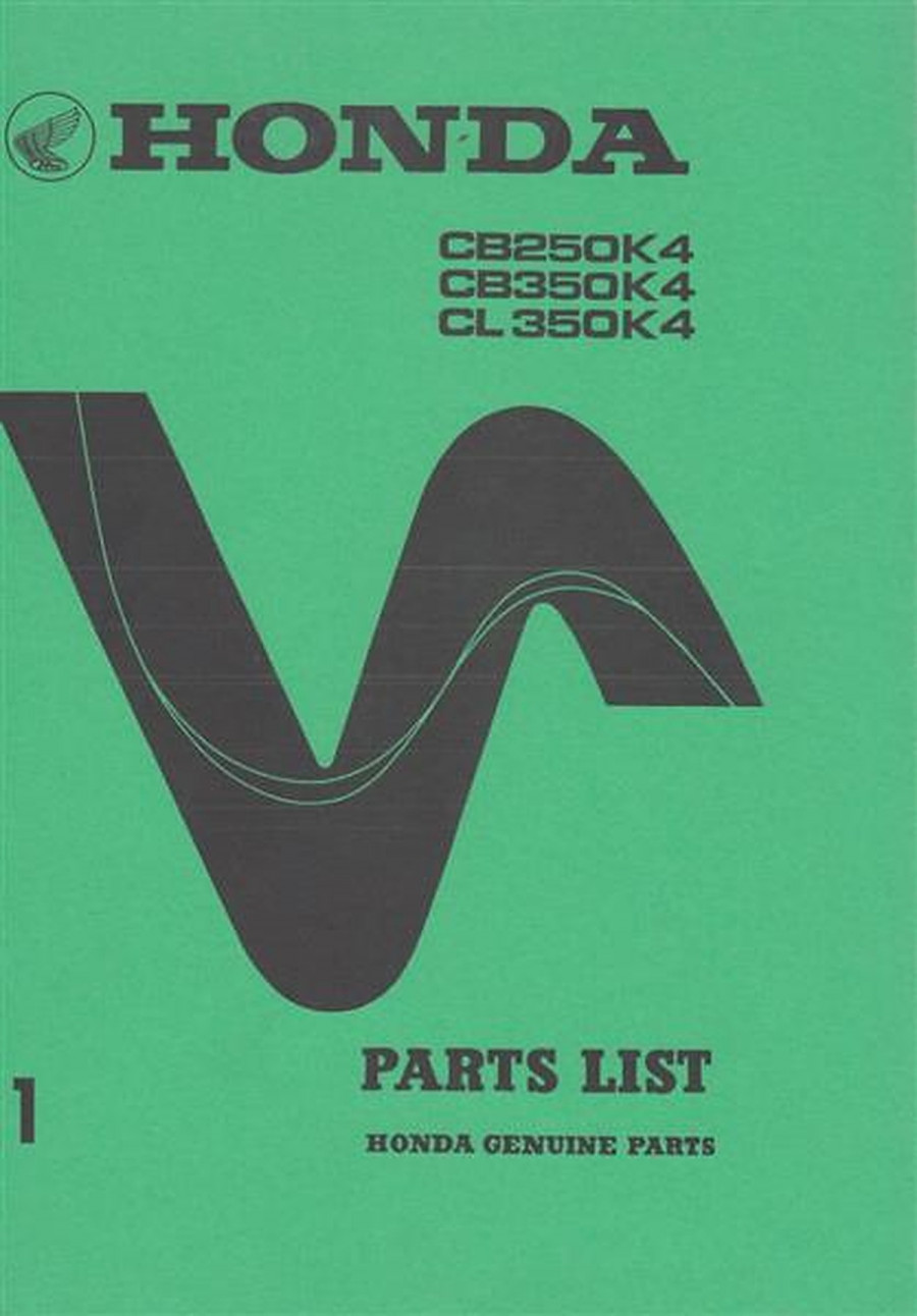 Honda CB250K4 CB350K4 CL350K4 Parts List