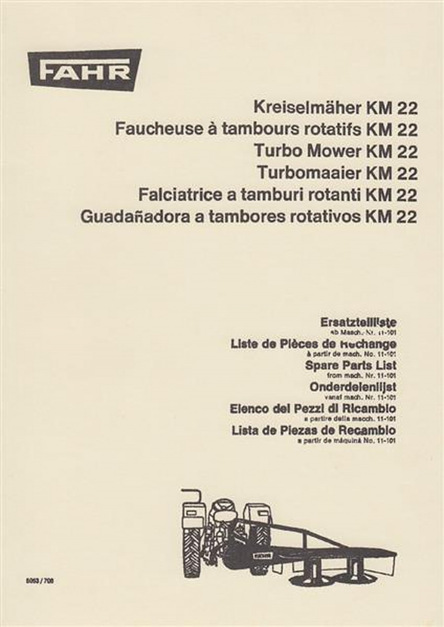 Fahr KM22 Ersatzteilkatalog