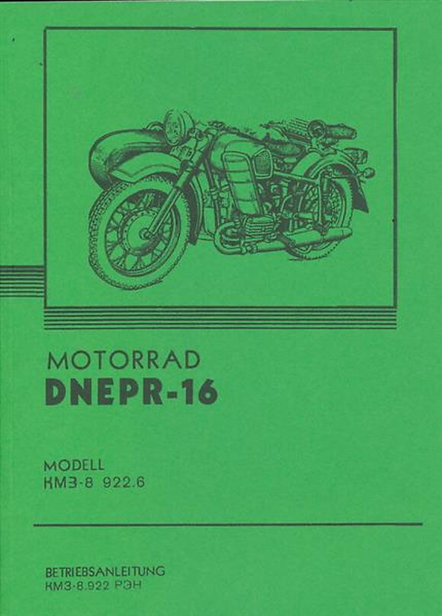 Dnepr 16 Motorrad Modell KM3-8 922.6 Betriebsanleitung