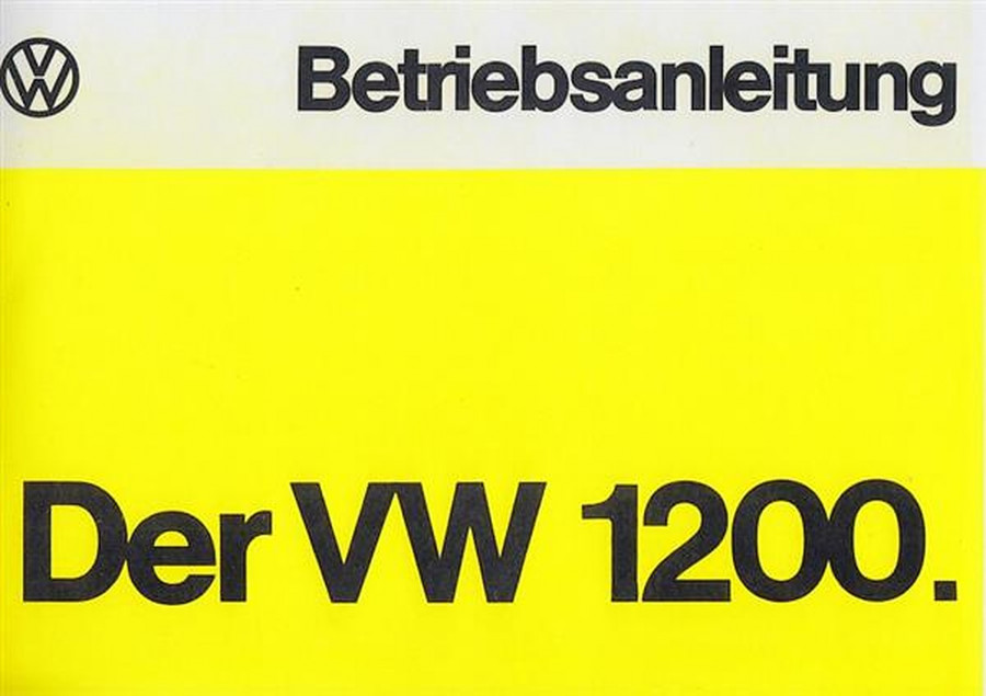 VW 1200 Betriebsanleitung