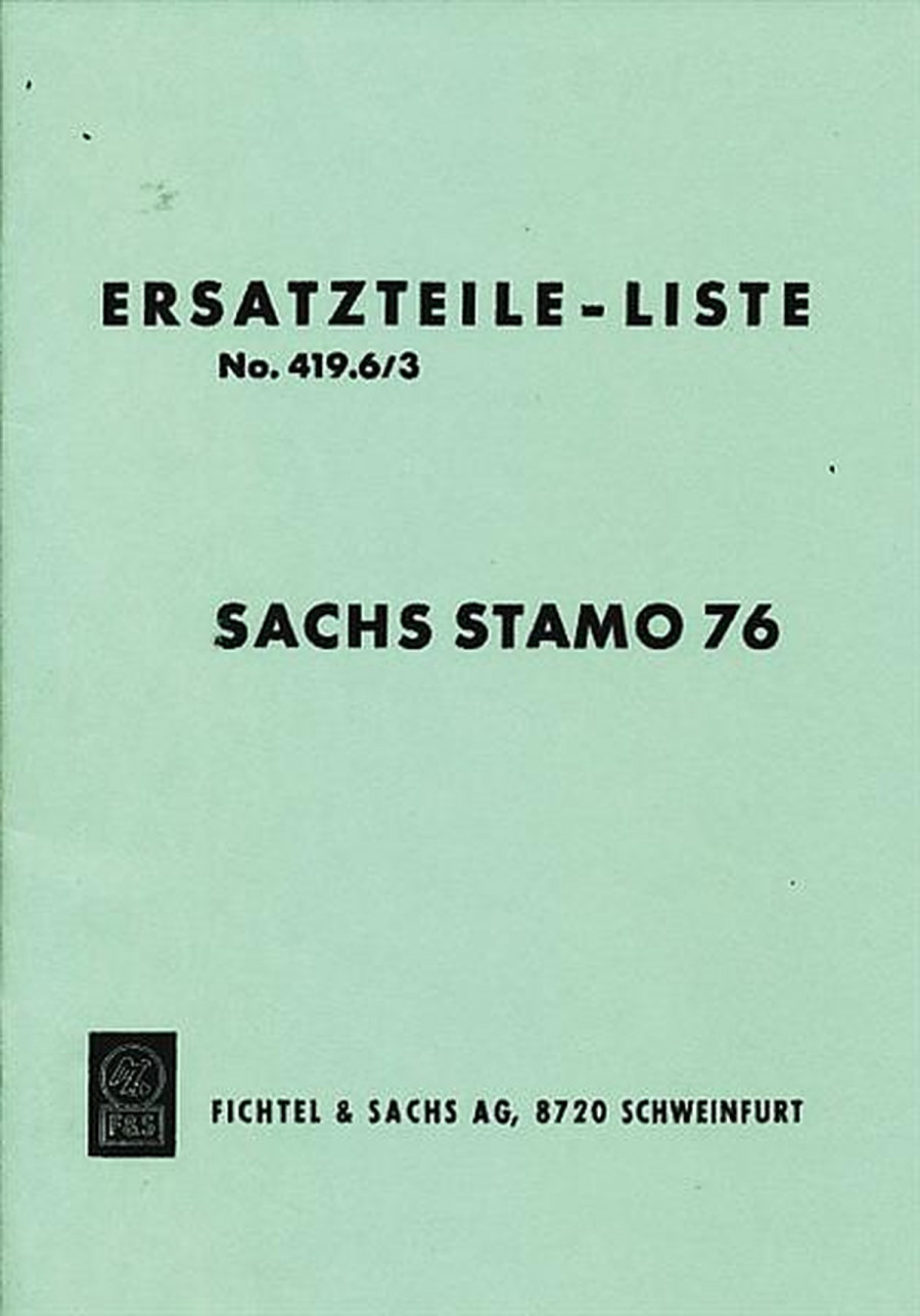 Sachs Stamo 76 (Stationärmotor), Ersatzteilkatalog