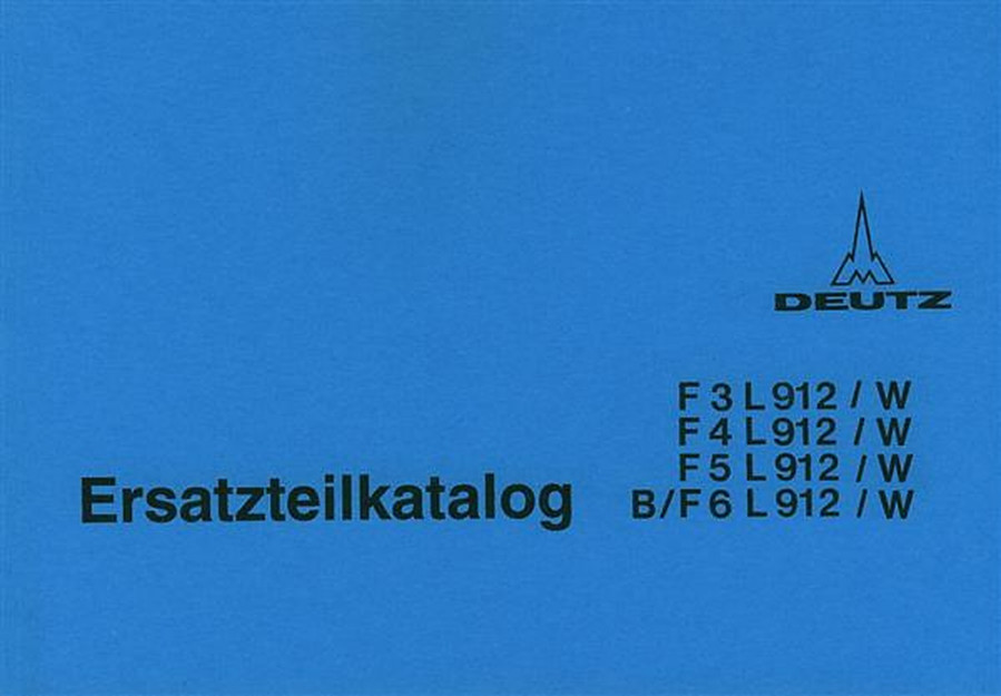 Deutz F3L912/W F4L912/W F5L912/W B/F6L912/W Motor Ersatzteilkatalog