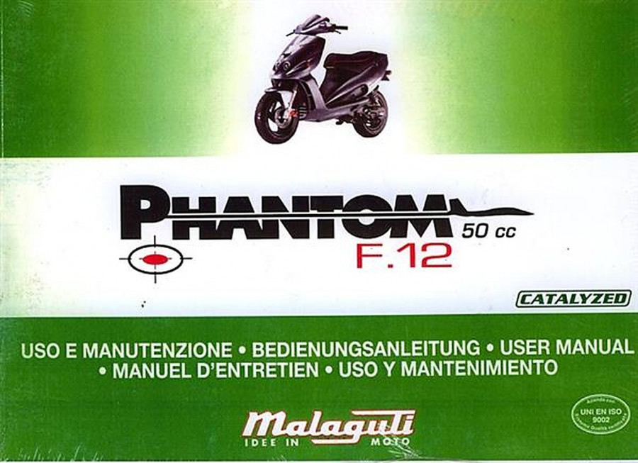 Malaguti Phantom F 12, 50ccm, Betriebsanleitung