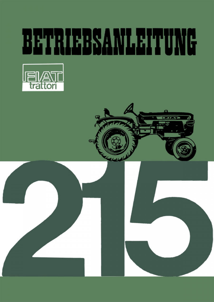 Fiat Traktor 215 Betriebsanleitung