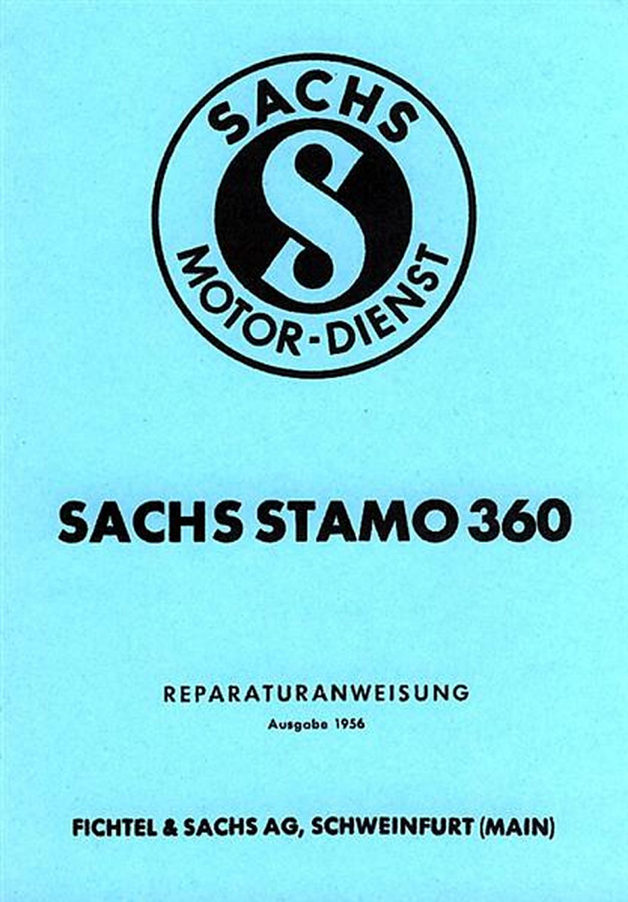 Sachs Stationärmotor Stamo 360, Zweitakt mit Schwungmagnetzünder, Fliehkraftkupplung und Getriebe, Reparaturanleitung Nr. 462.8
