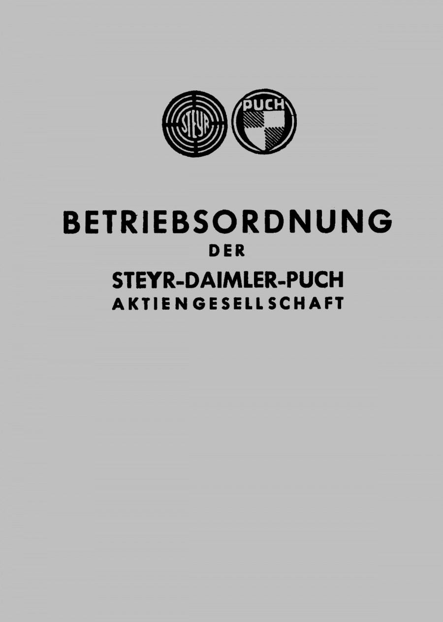 Betriebsordnung der Steyr-Daimler-Puch AG