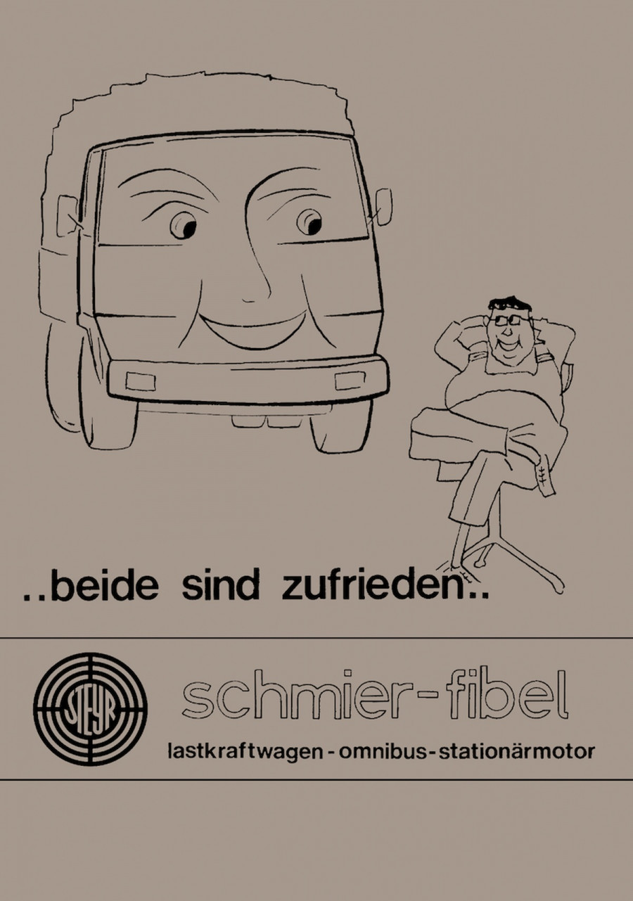 Steyr Schmier-Fibel für LKW - Omnibus - Stationärmotor