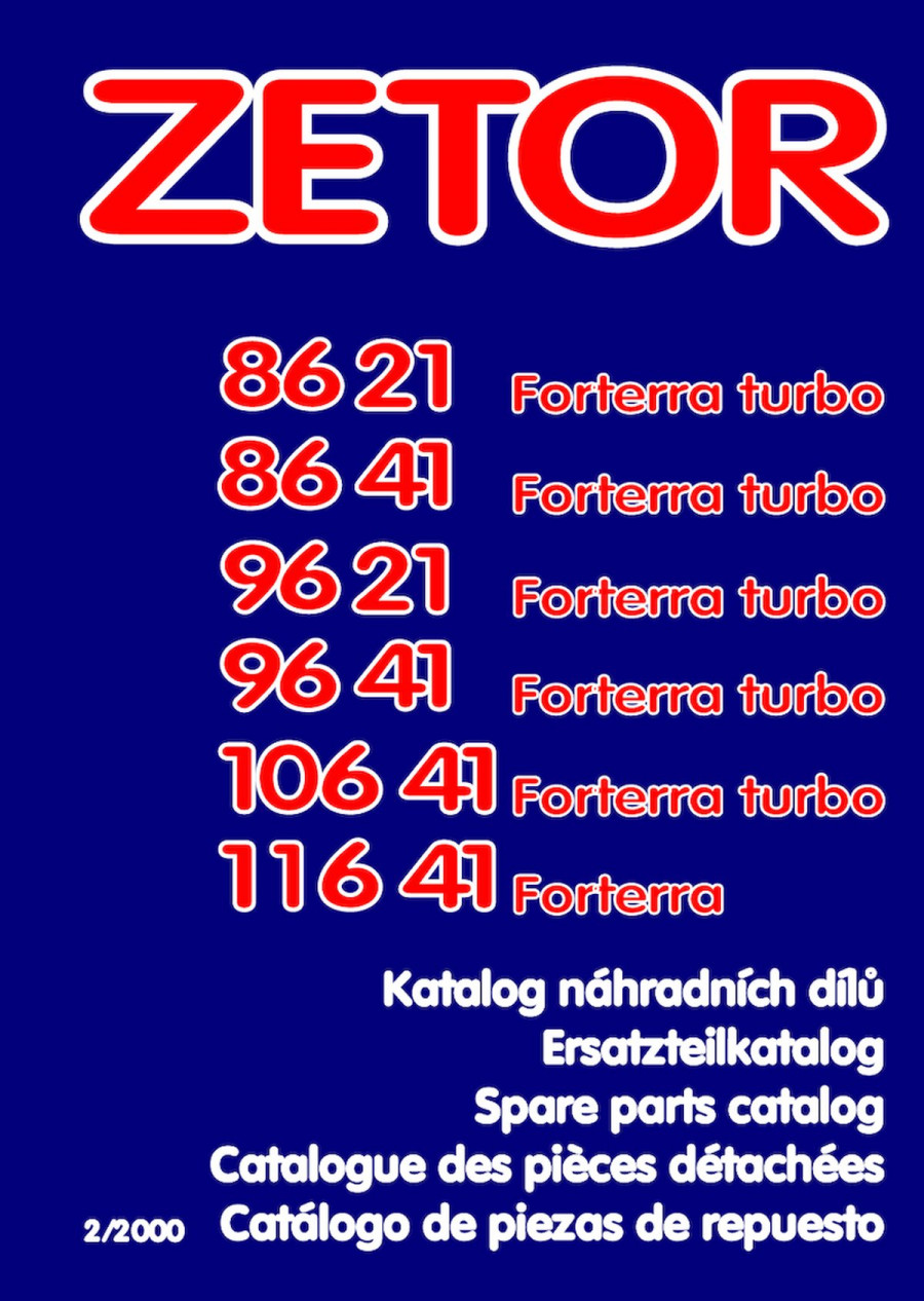 Zetor 8621, 8641, 9621, 9641, 10641, 11641 Forterra Ersatzteilkatalog