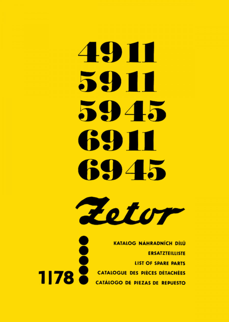 Zetor 4911, 5911, 5945, 6911, 6945 Ersatzteilliste