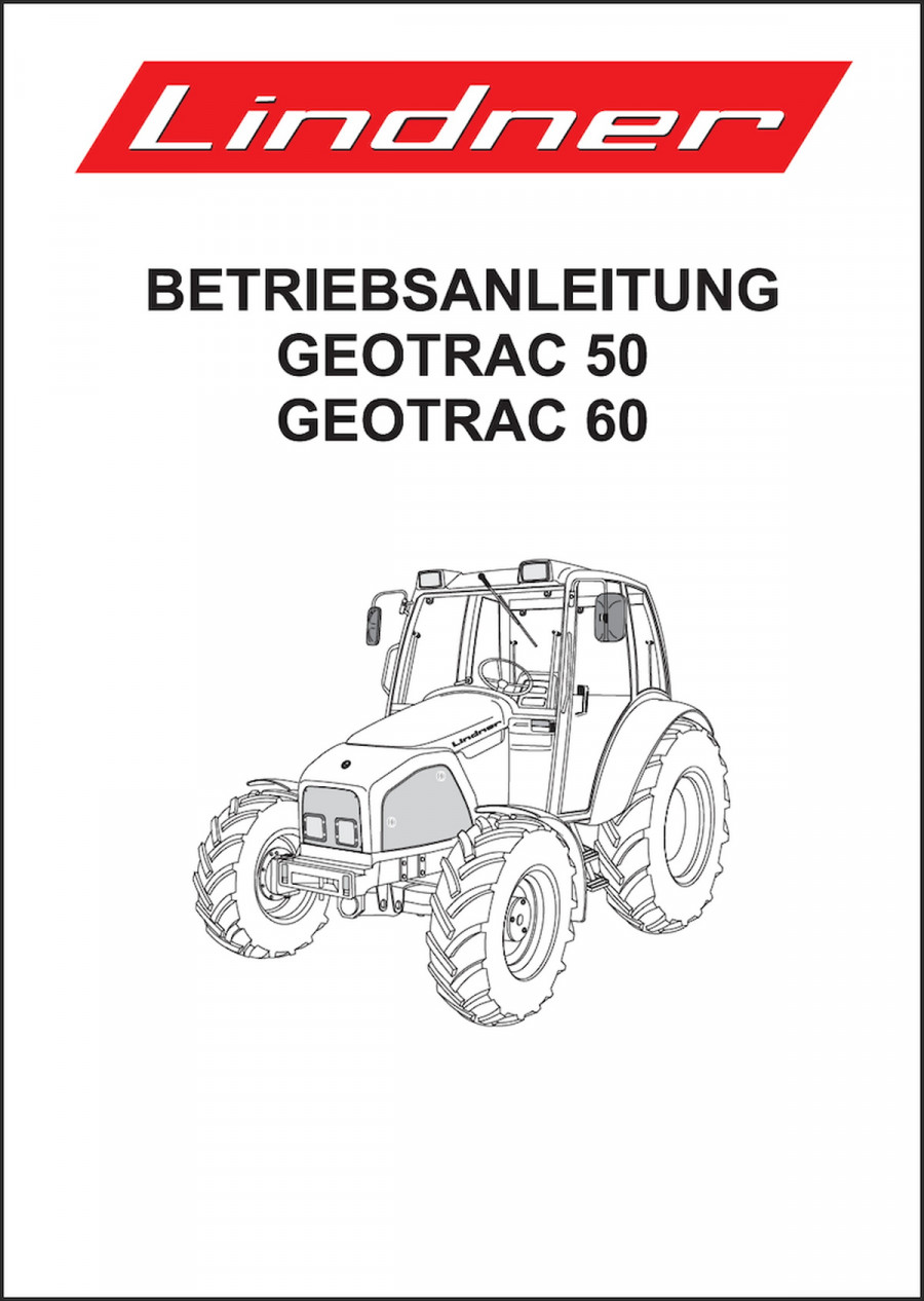 Lindner Geotrac 50 und Geotrac 60 Betriebsanleitung