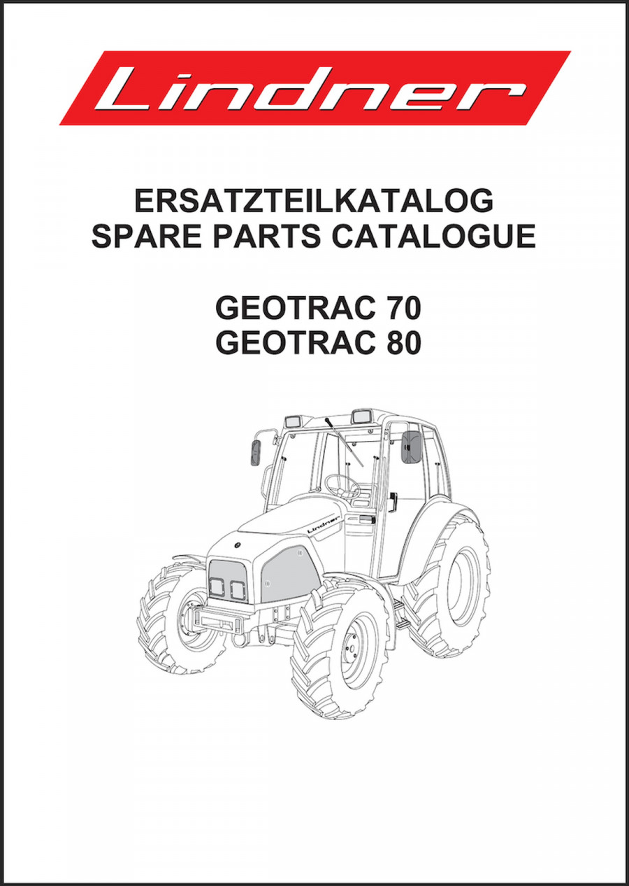 Lindner Geotrac 70 Geotrac 80 Ersatzteilkatalog