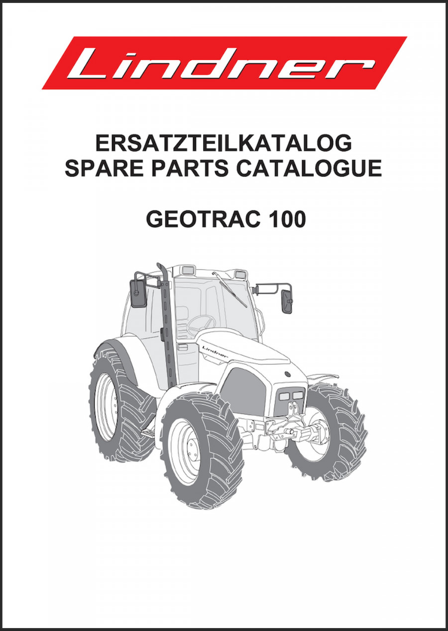 Lindner Geotrac 100 Ersatzteilkatalog