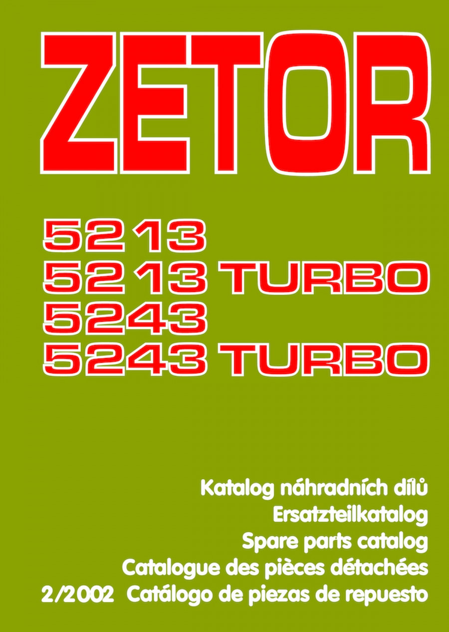 Zetor 5213, 5213 Turbo, 5243, 5243 Turbo Ersatzteilkatalog