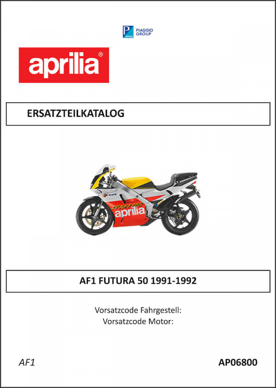 Aprilia AF1 Futura 50 Ersatzteilkatalog