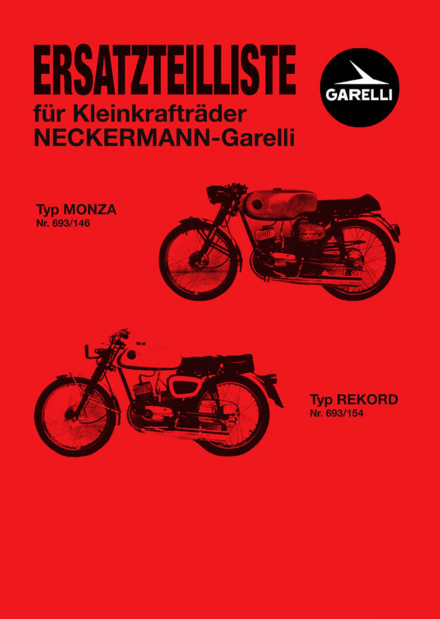 Garelli Monza und Rekord Ersatzteilliste