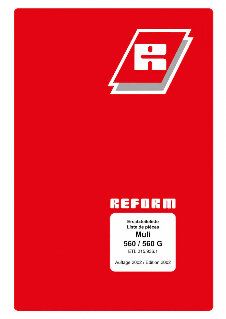 Reform Muli 560 und Muli 560 G Ersatzteilliste