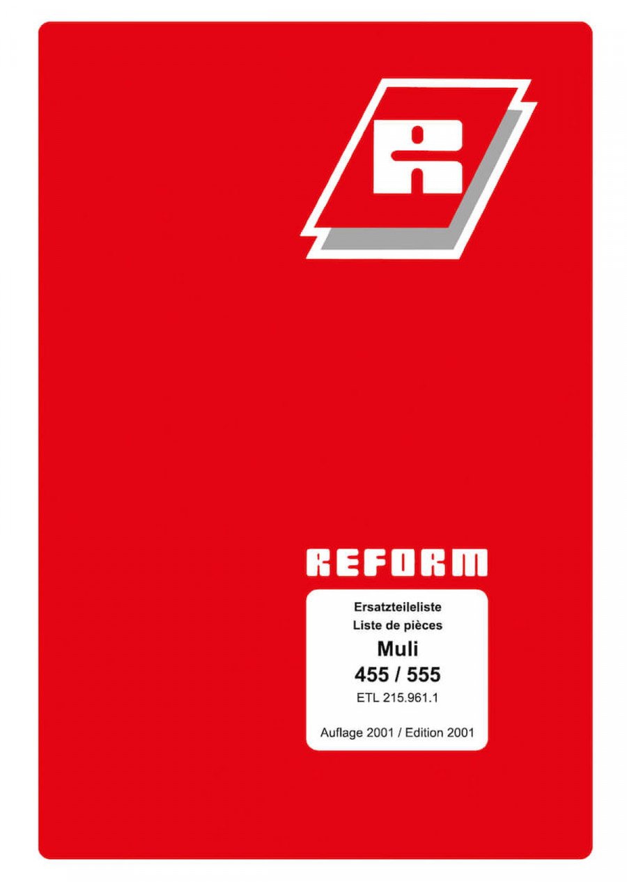 Reform Muli 455 und Muli 555 Ersatzteilliste