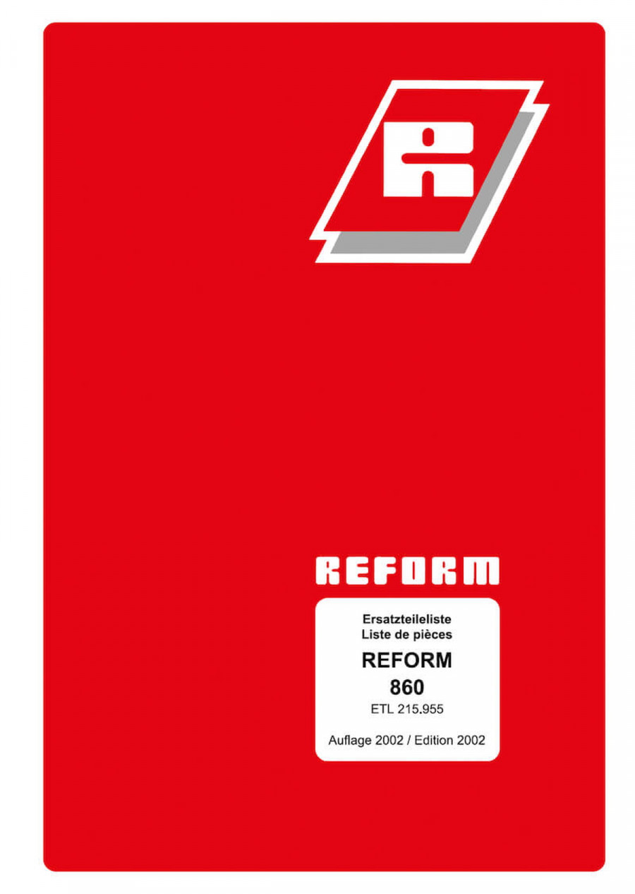 Reform Muli 860 Ersatzteilliste