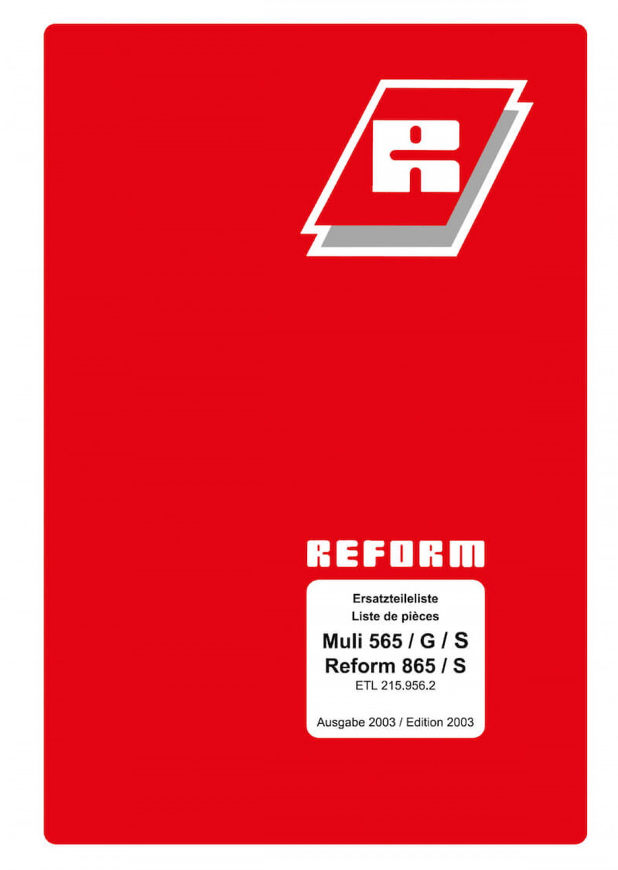 Reform Muli 565 /G /S und Muli 865 /S Ersatzteilliste