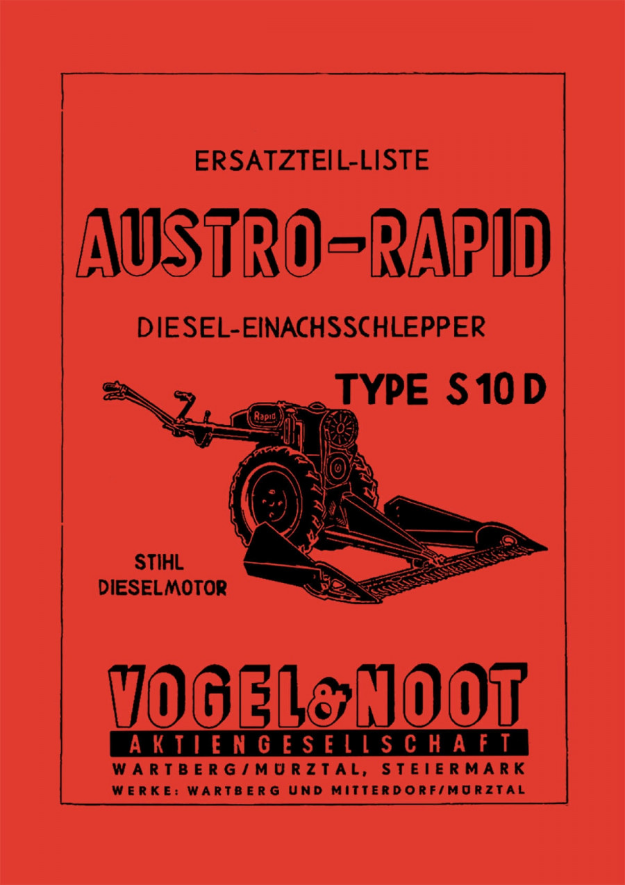 Austro-Rapid S10D mit Stihl Motor Ersatzteilliste