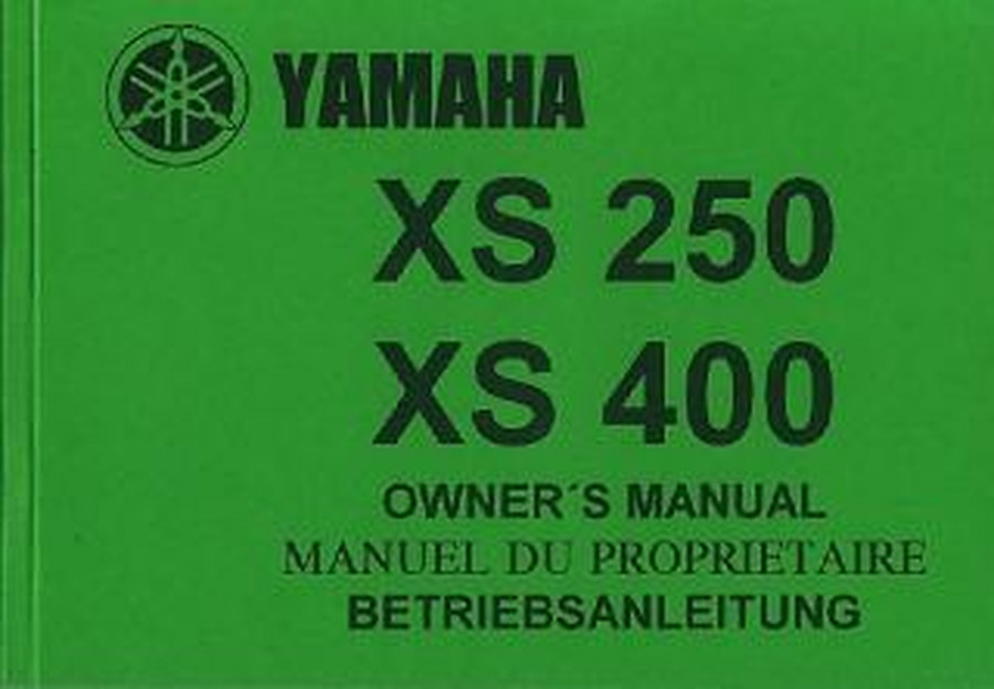 Yamaha XS 250, XS 400, Betriebsanleitung