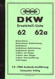 DKW F8 Ersatzteilkatalog