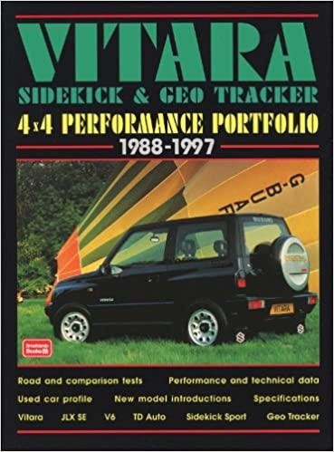 Vitara, Sidekick & Geo Tracker 4x4 Performance Portfolio 1988-97