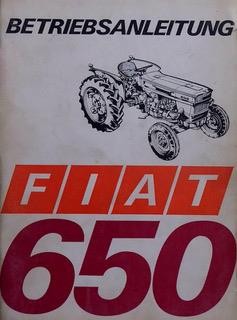 Fiat Traktor 650 Betriebsanleitung