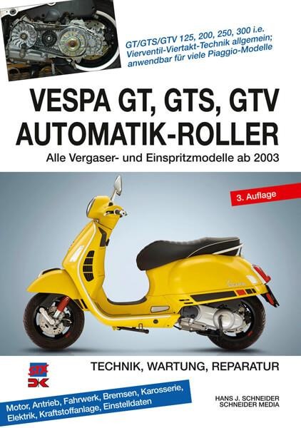 Vespa GT, GTS, GTV Automatik-Roller - Reparaturbuch