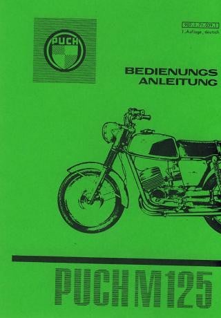 Puch Motorrad M 125, Betriebsanleitung