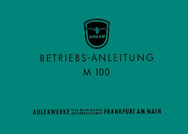 Adler M100 Betriebsanleitung