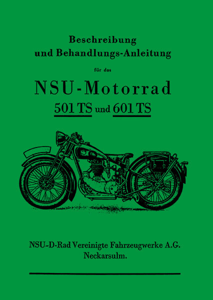 NSU 501TS und 601TS Betriebsanleitung