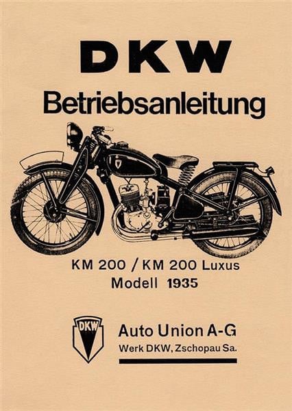 DKW KM200 und KM200 Luxus Betriebsanleitung