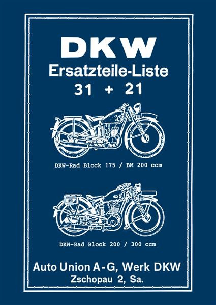 DKW Block 175 200 300 und BM200 Ersatzteilkatalog