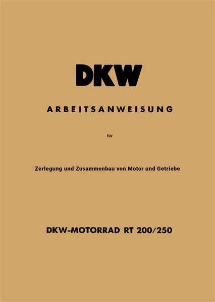 DKW RT200 und RT250 Arbeitsanweisung