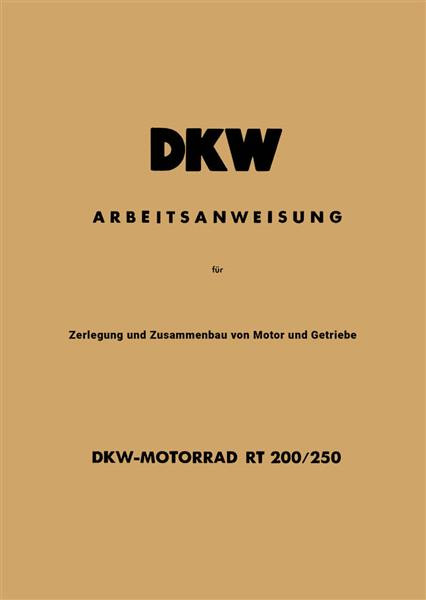 DKW RT200 und RT250 Arbeitsanweisung