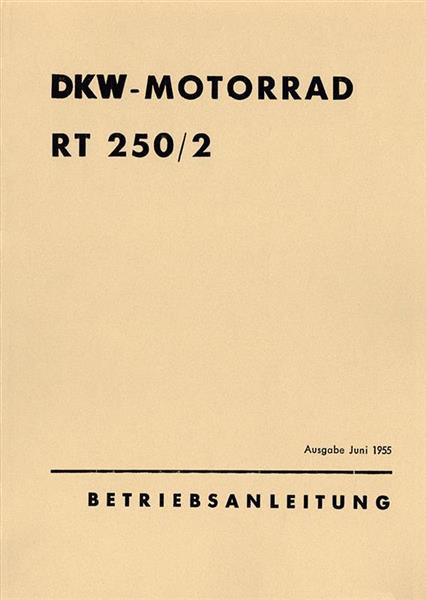 DKW RT250/2 Betriebsanleitung