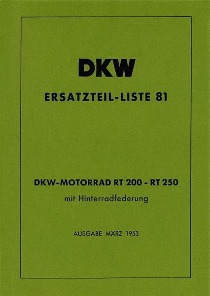 DKW RT200H und RT250H Ersatzteilkatalog